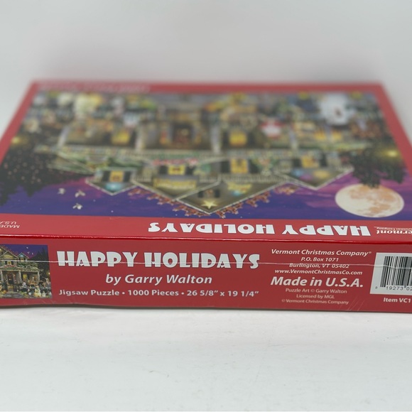 Vermont Christmas Company 1000 pc Jigsaw Puzzle Happy Holidays VC1140 Sealed - Picture 3 of 6